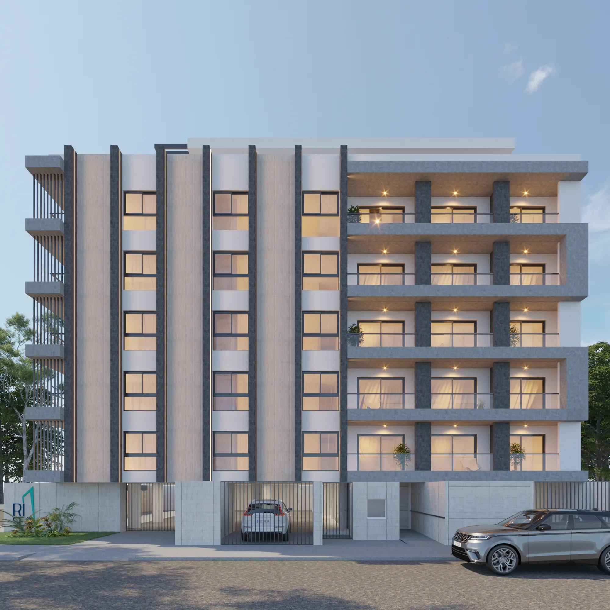 Fachada de un proyecto inmobiliario de Rise Group en Santa Cruz de la Sierra